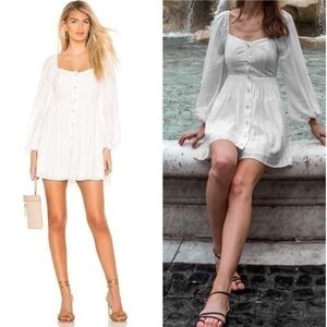 Tularosa Jasmine Long Sleeve White Mini Dress NWT